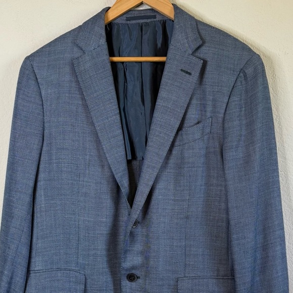 Ermenegildo Zegna Milano Easy Wool Linen & Silk Blazer Suit Jacket Size 52 R - Picture 3 of 13